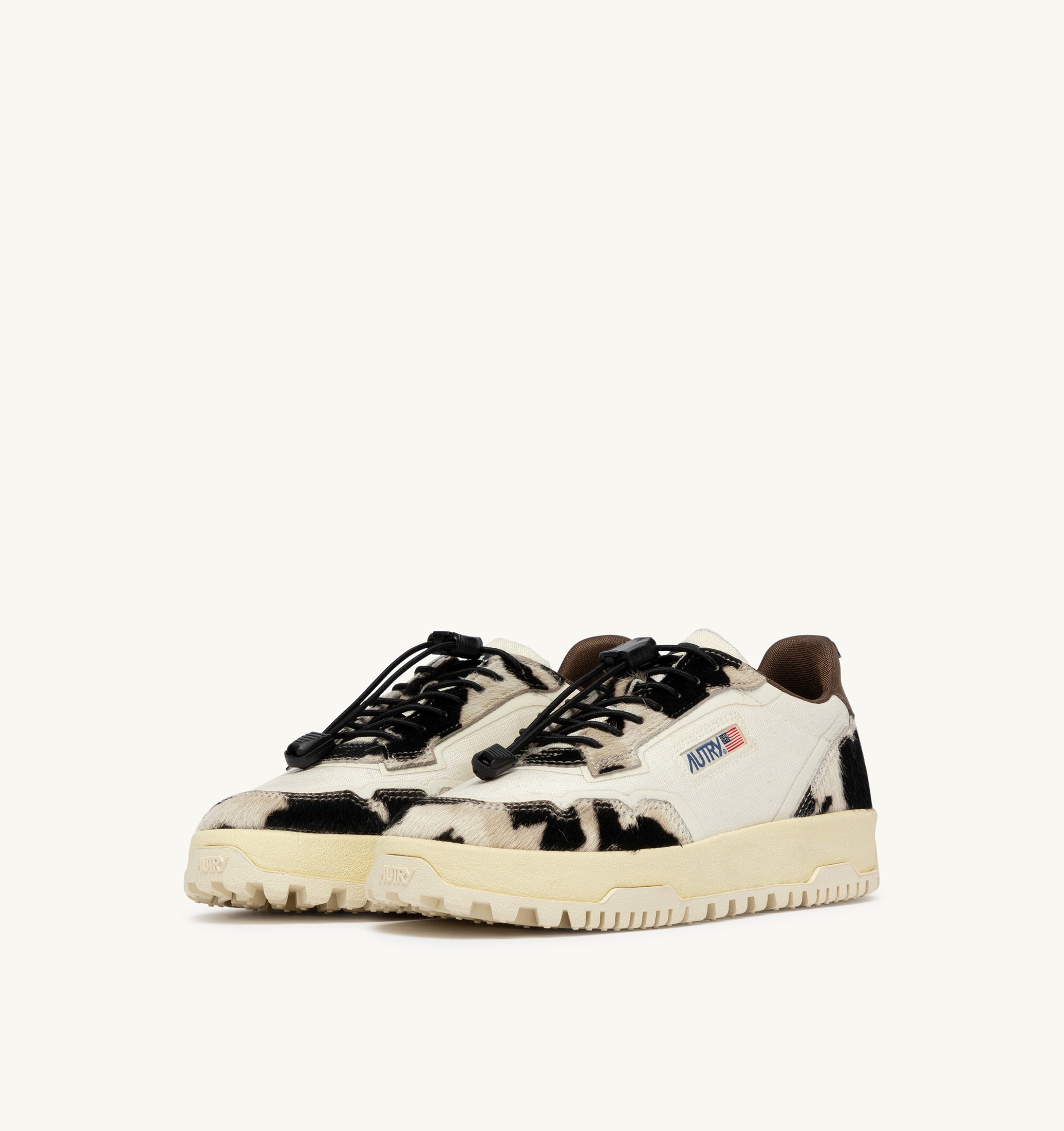 BASKETS WILDPACE LOW EN CORDURA ET CUIR MARSHMALLOW ET COW