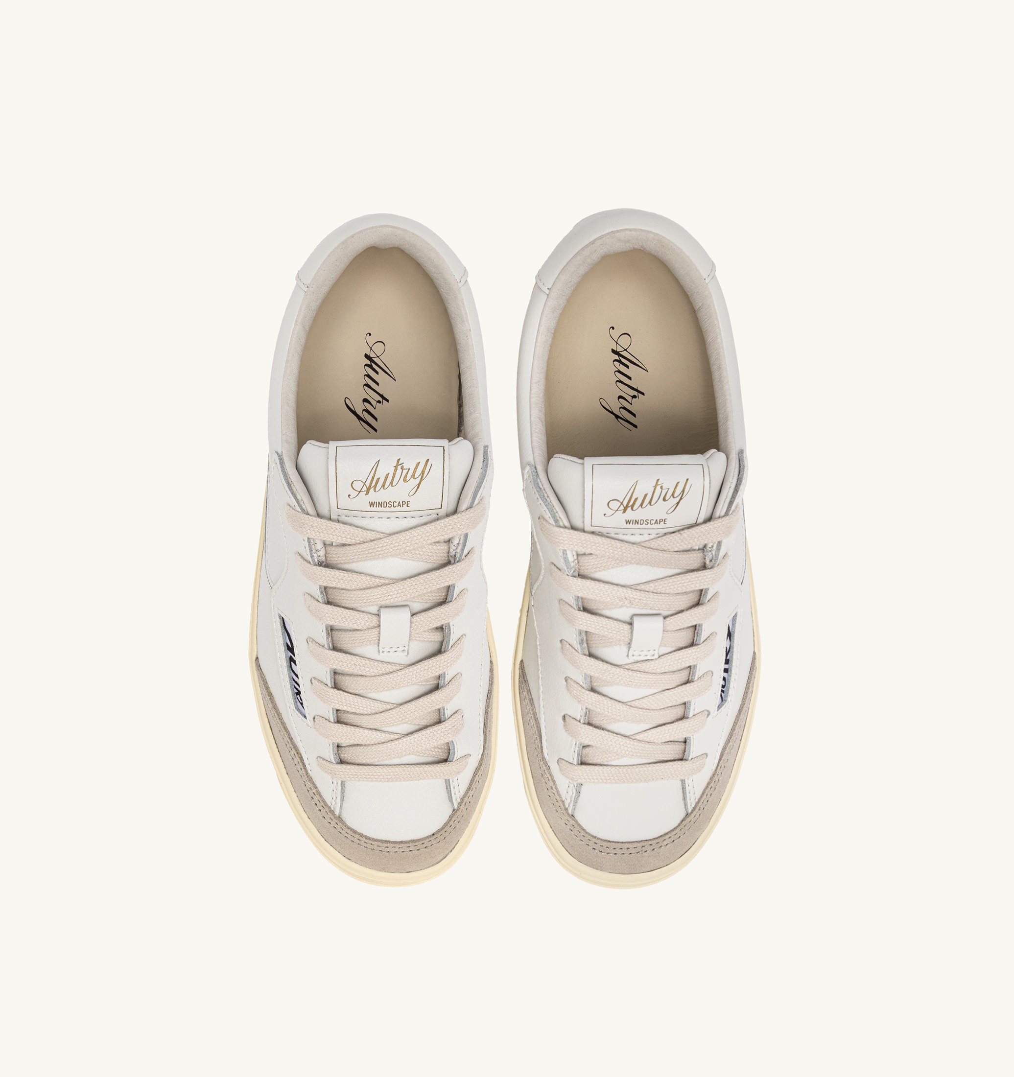 BASKETS WINDSCAPE LOW EN CUIR BLANC