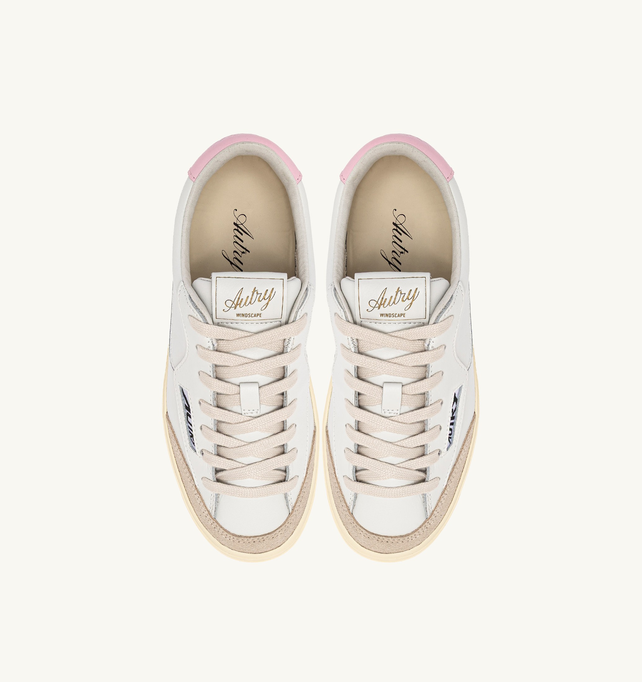 BASKETS WINDSCAPE LOW EN CUIR BLANC ET FAIRY TALE