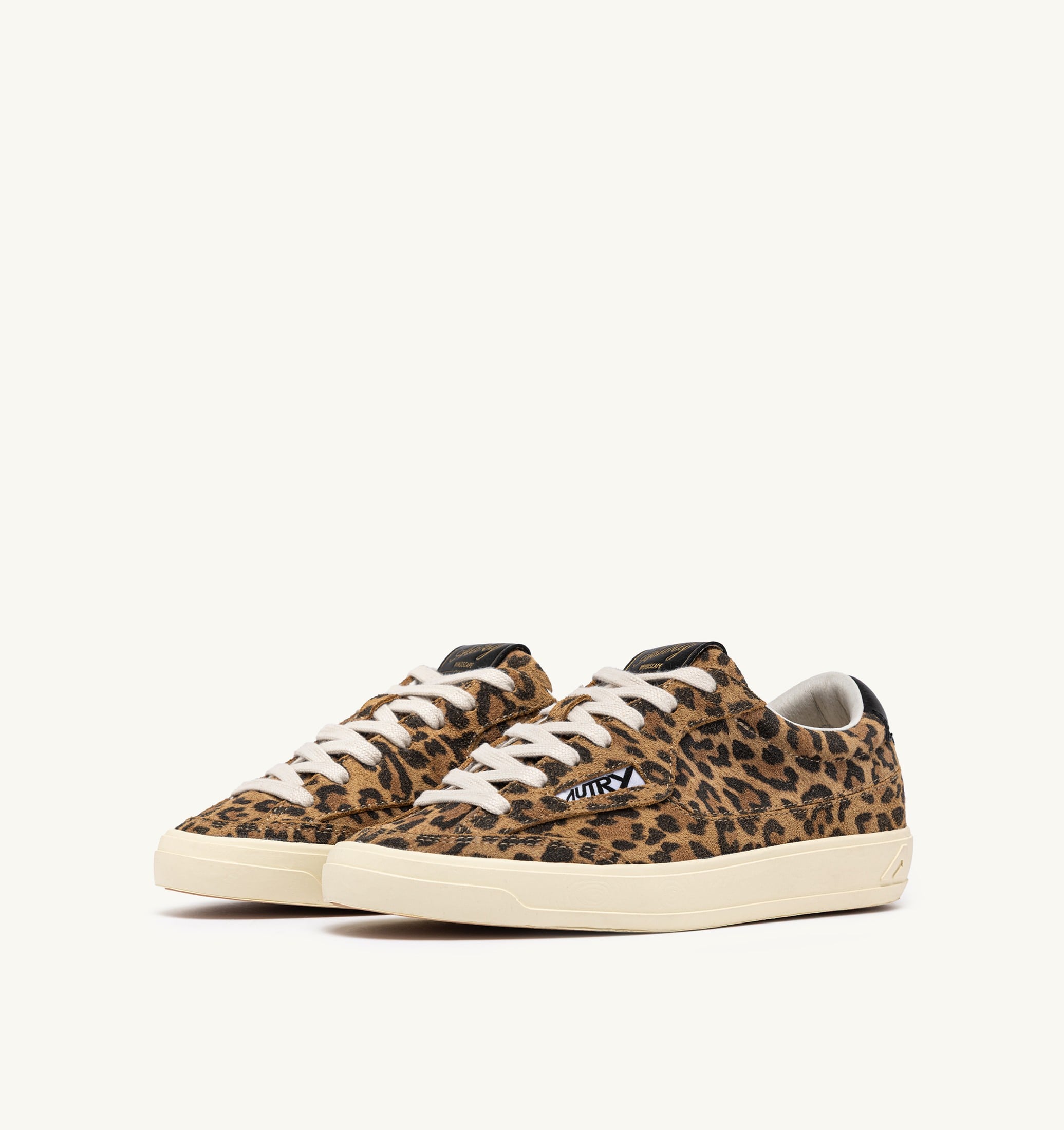BASKETS WINDSCAPE LOW EN DAIM LEOPARD ET NOIR