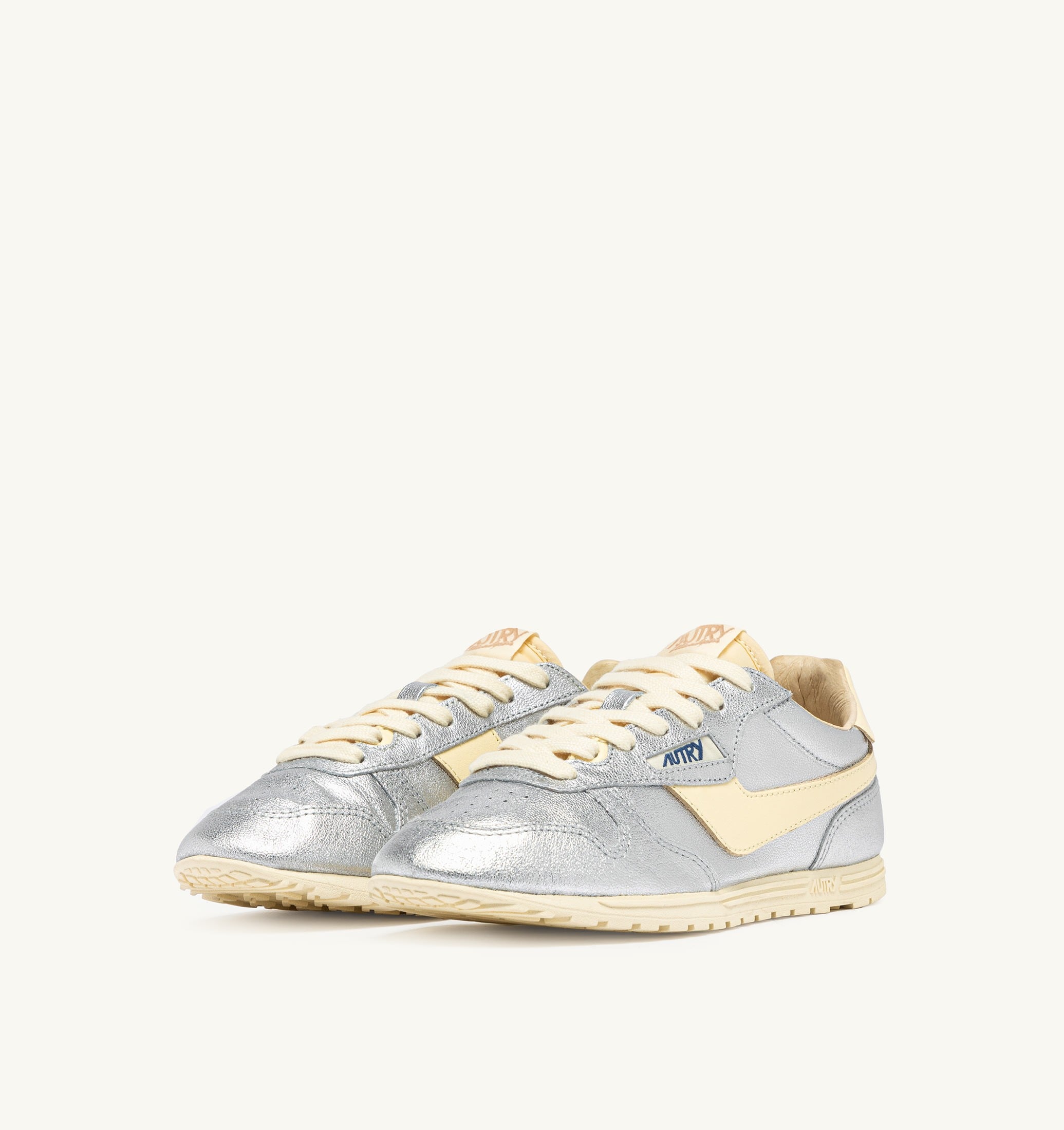 BASKETS WINDSPIN EN DAIM ET CUIR ARGENT ET RUTABAGA