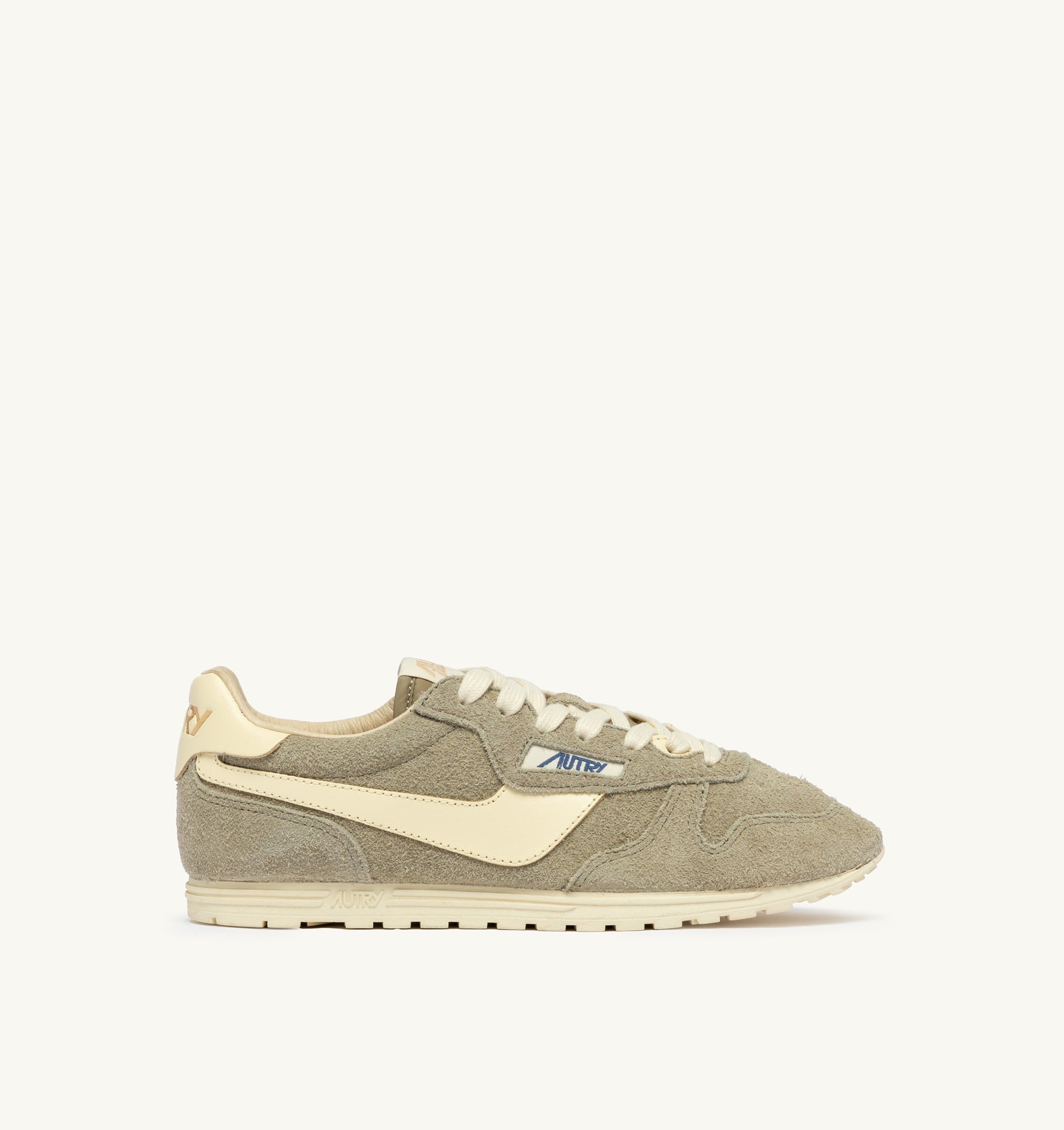 BASKETS WINDSPIN EN DAIM ET CUIR GRAY GREEN ET RUTABAGA