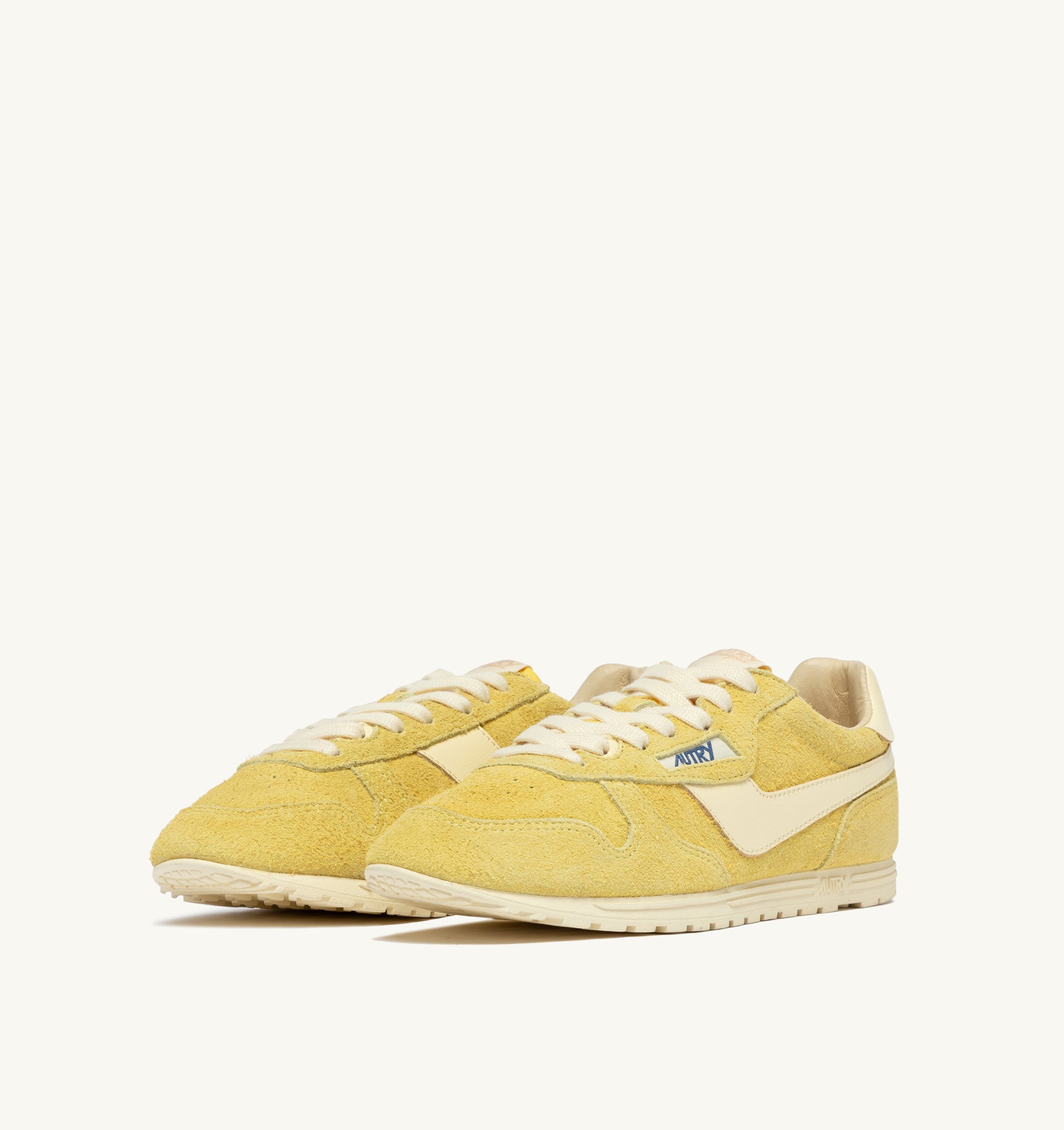 BASKETS WINDSPIN EN DAIM ET CUIR MIMOSA ET RUTABAGA