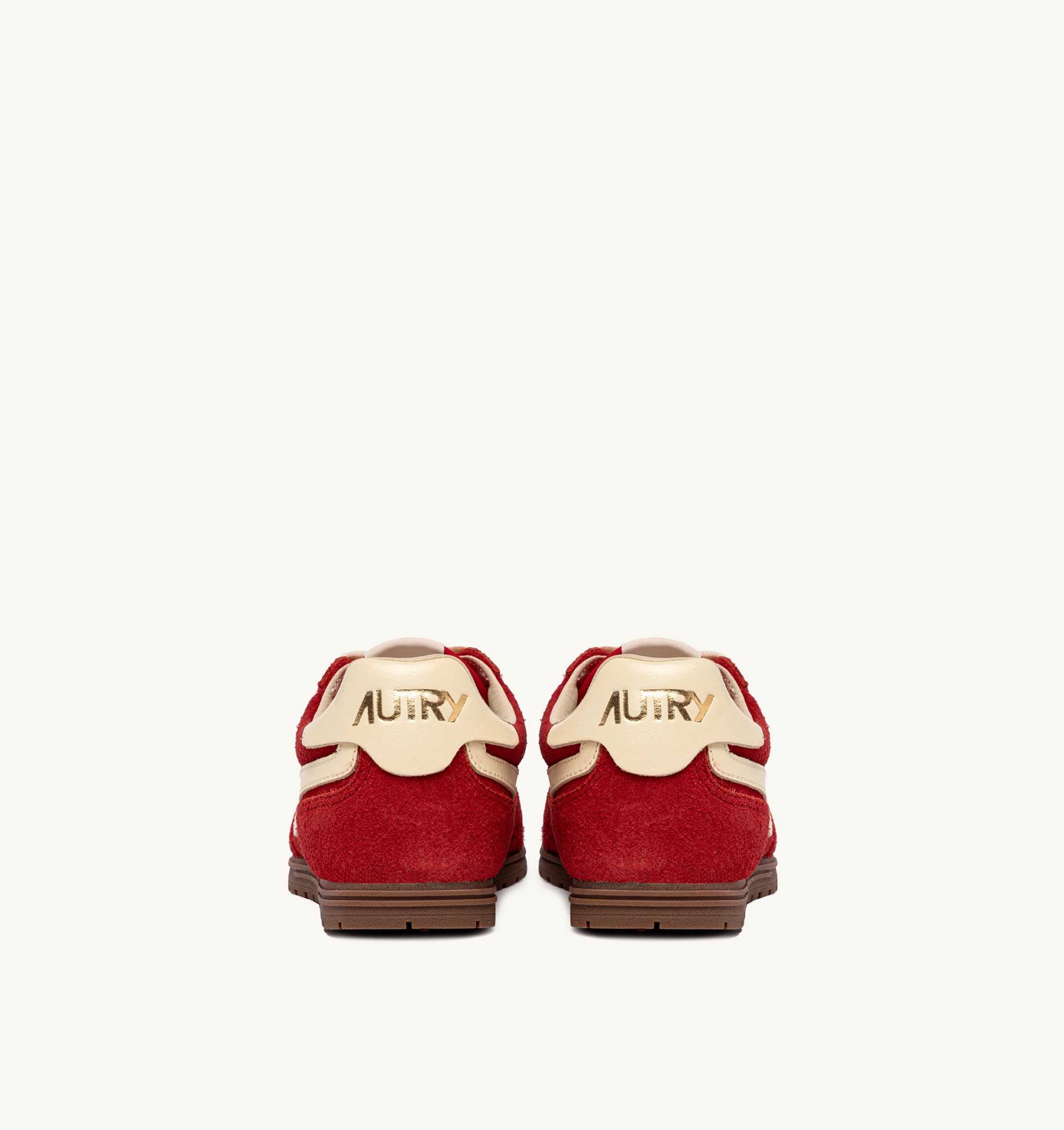 BASKETS WINDSPIN EN DAIM ET CUIR RUBIS ET RUTABAGA