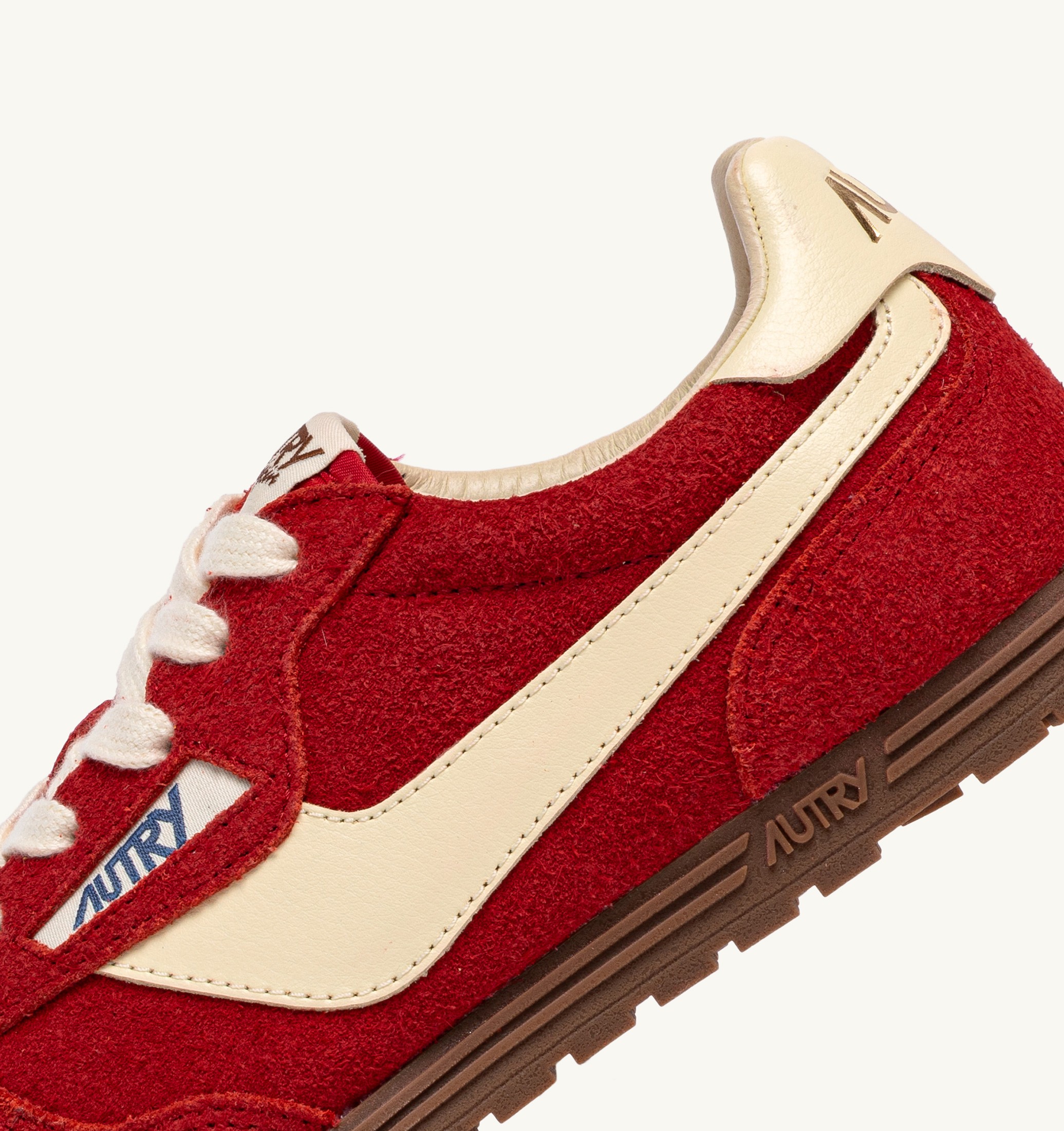 BASKETS WINDSPIN EN DAIM ET CUIR RUBIS ET RUTABAGA