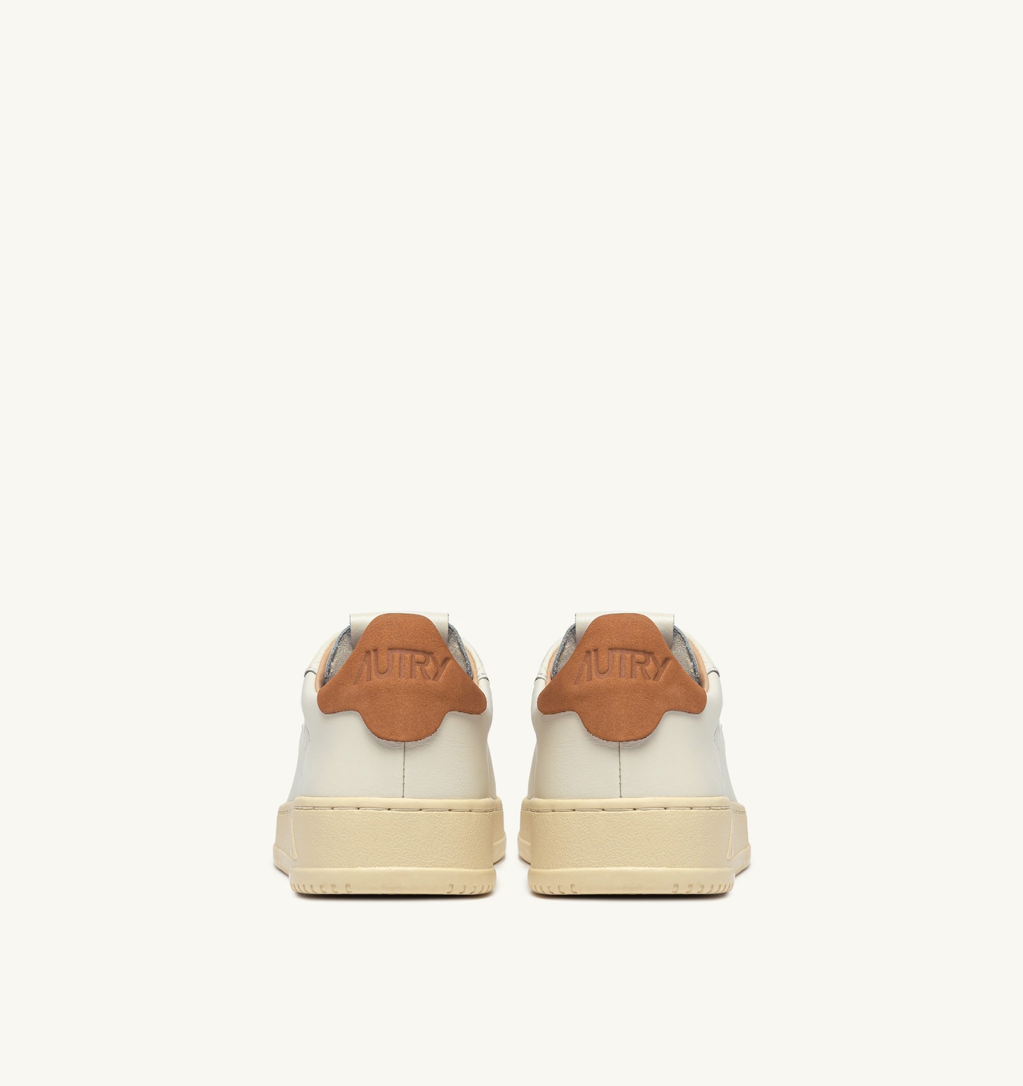 BASKETS DALLAS LOW EN CUIR MARSHMALLOW ET BROWN SUGAR