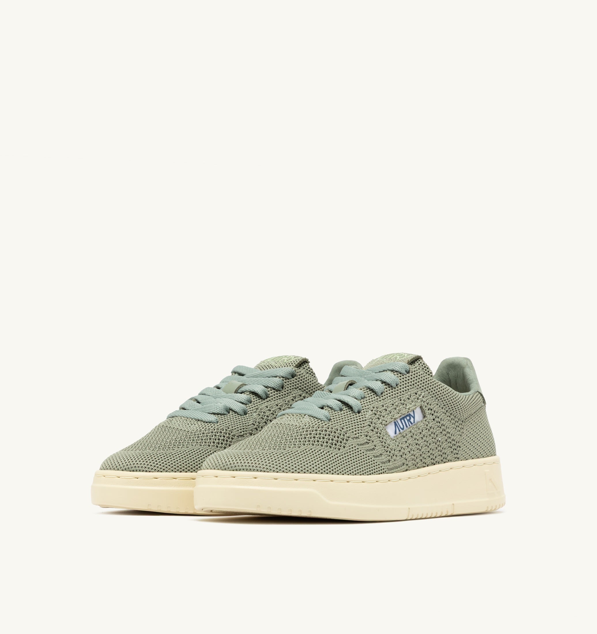 BASKETS MEDALIST EASEKNIT LOW EN MAILLE SEA GRASS