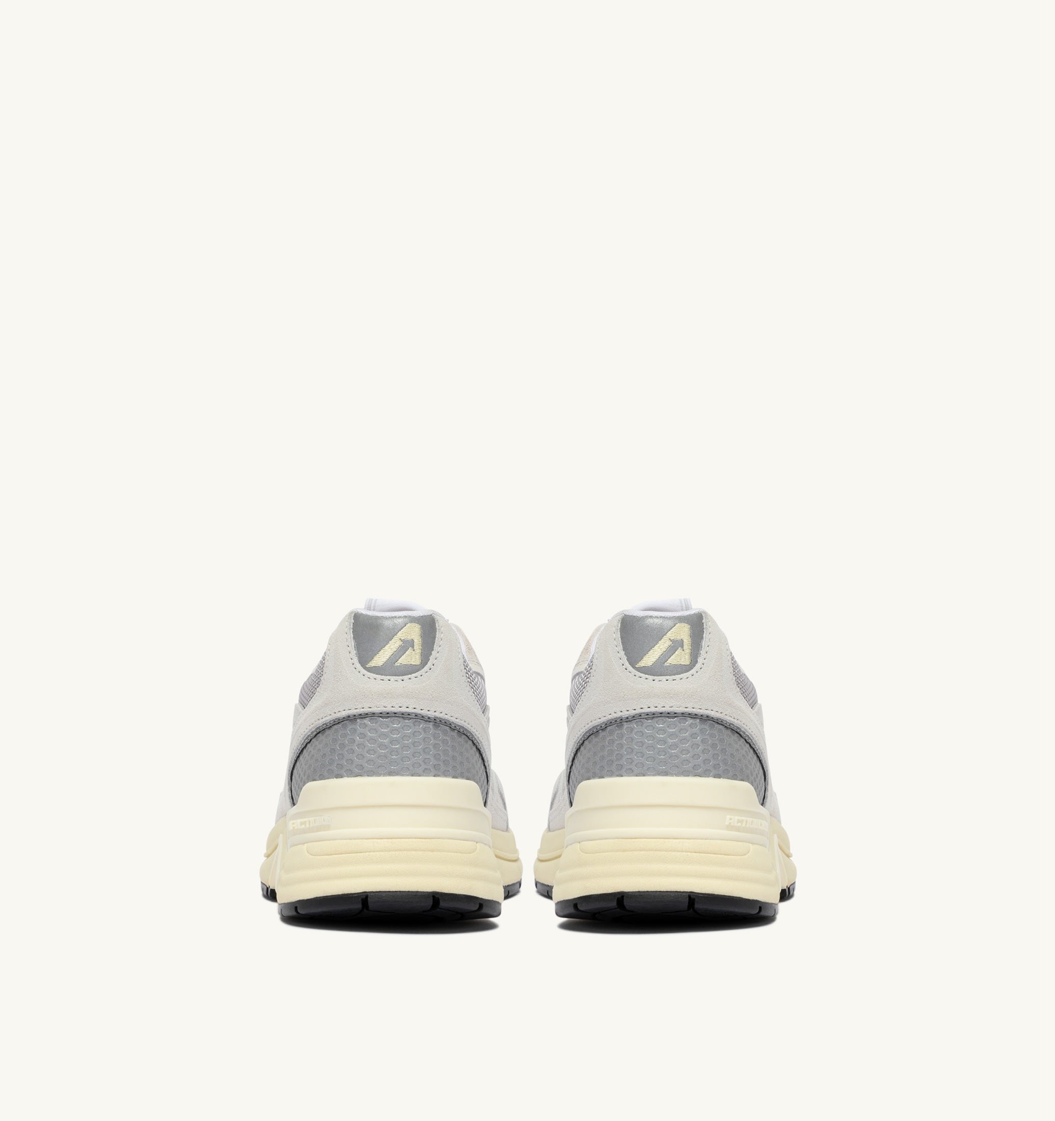 BASKETS HYPERWAY EN MESH ET DAIM BLANC ET ARGENT