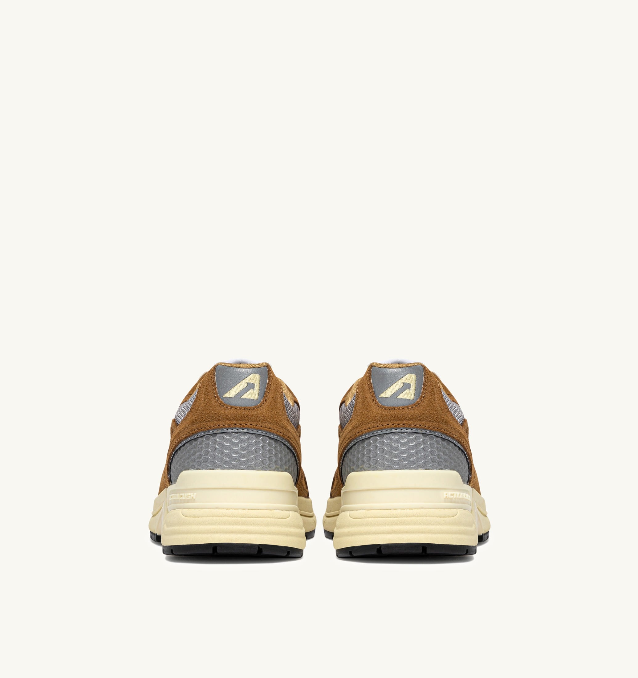 BASKETS HYPERWAY EN MESH ET DAIM COPPER ET ARGENT