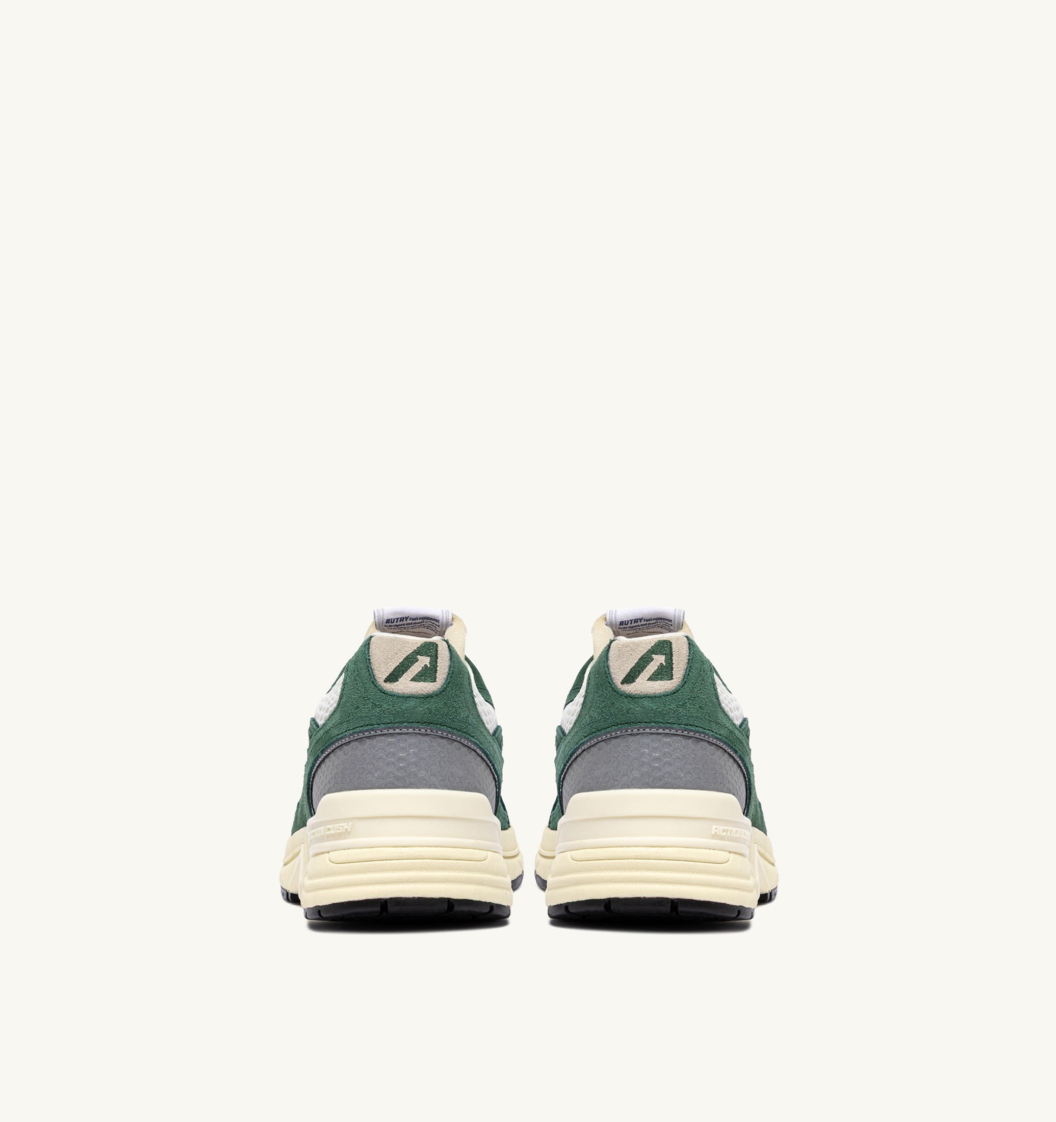 BASKETS HYPERWAY EN MESH ET DAIM MALACHITE ET ARGENT
