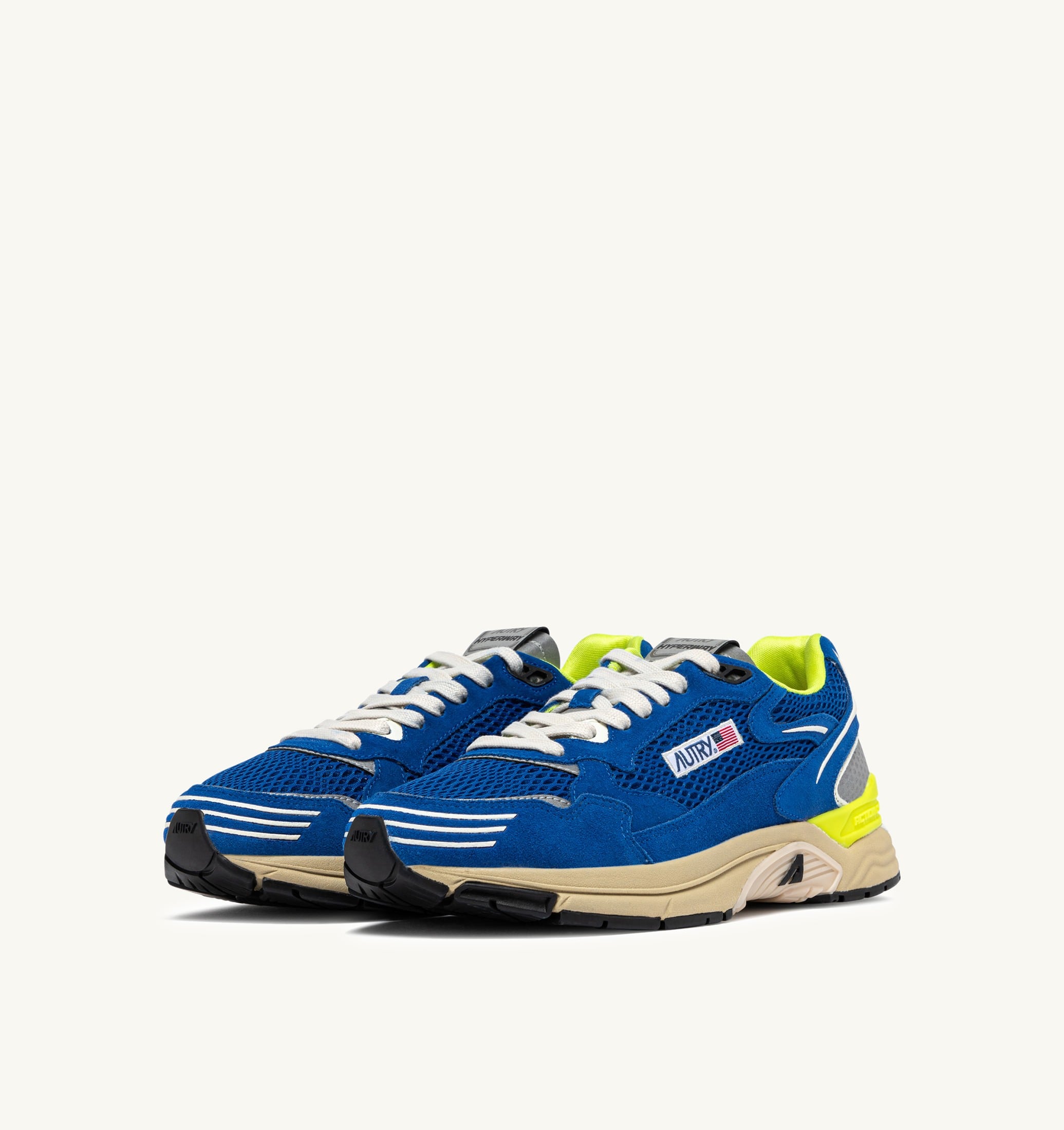BASKETS HYPERWAY EN MESH ET DAIM PRINCESS BLUE ET VANILLA ICE