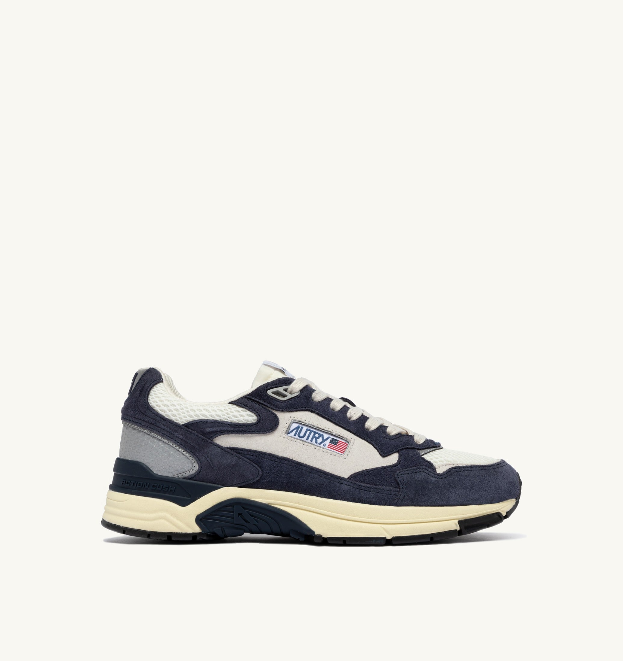 BASKETS HYPERWAY EN MESH ET DAIM SPACE BLUE ET ARGENT