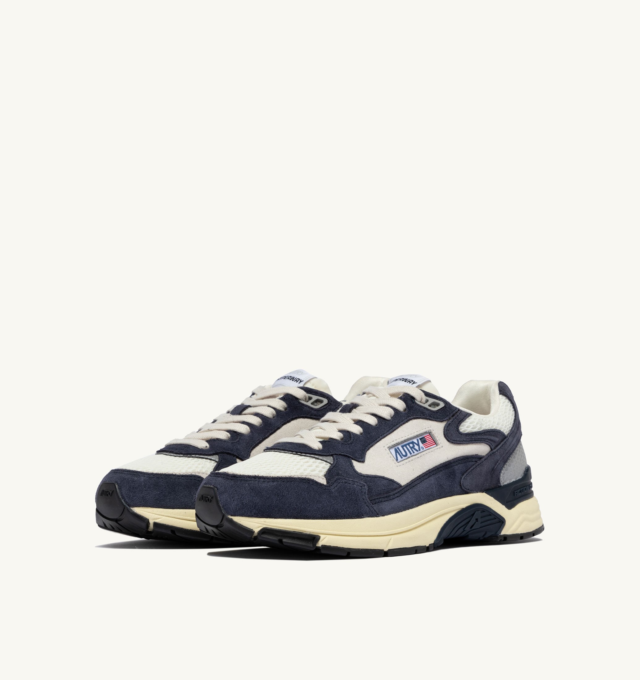 BASKETS HYPERWAY EN MESH ET DAIM SPACE BLUE ET ARGENT