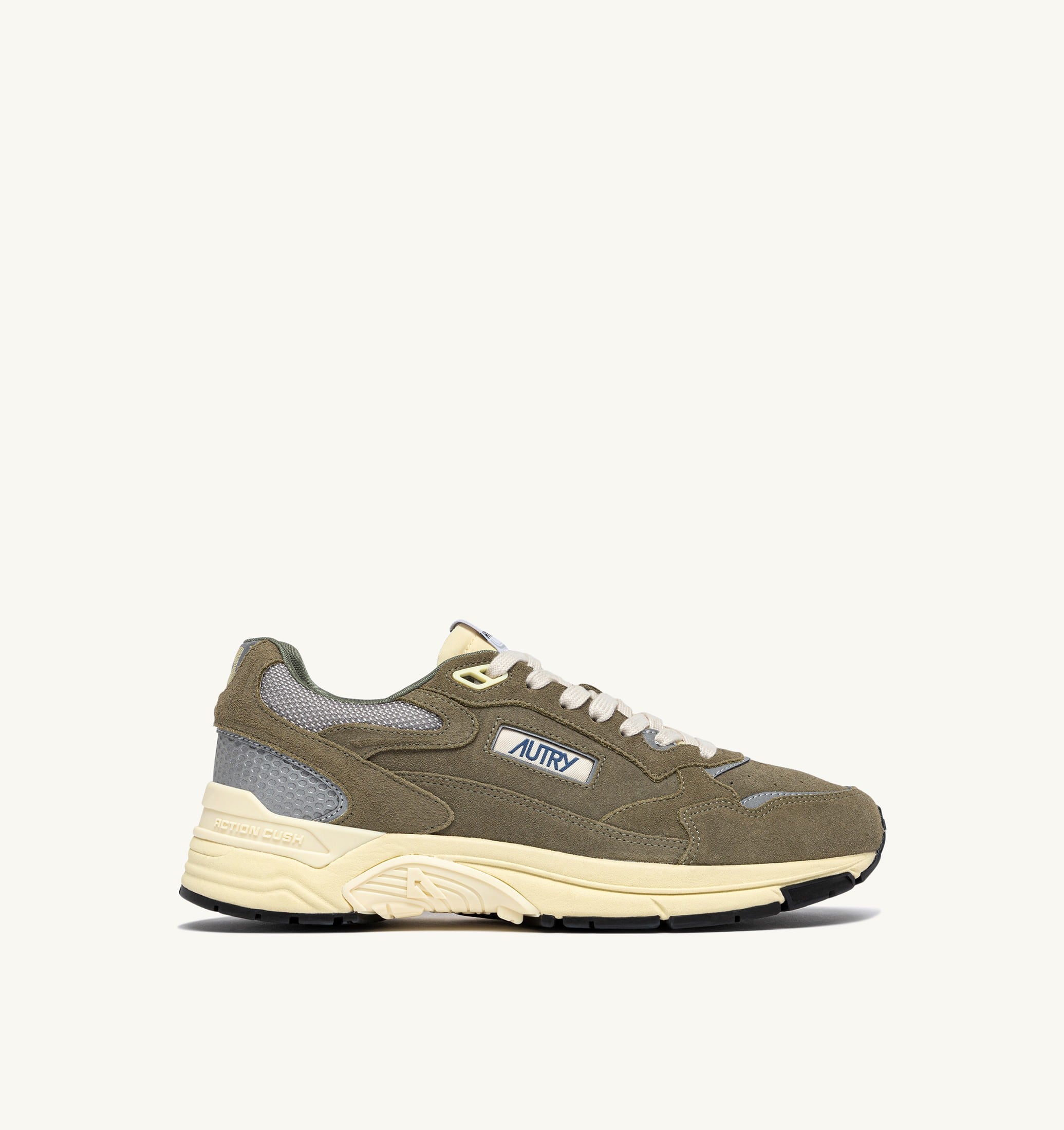 BASKETS HYPERWAY EN MESH ET DAIM THYM ET ARGENT