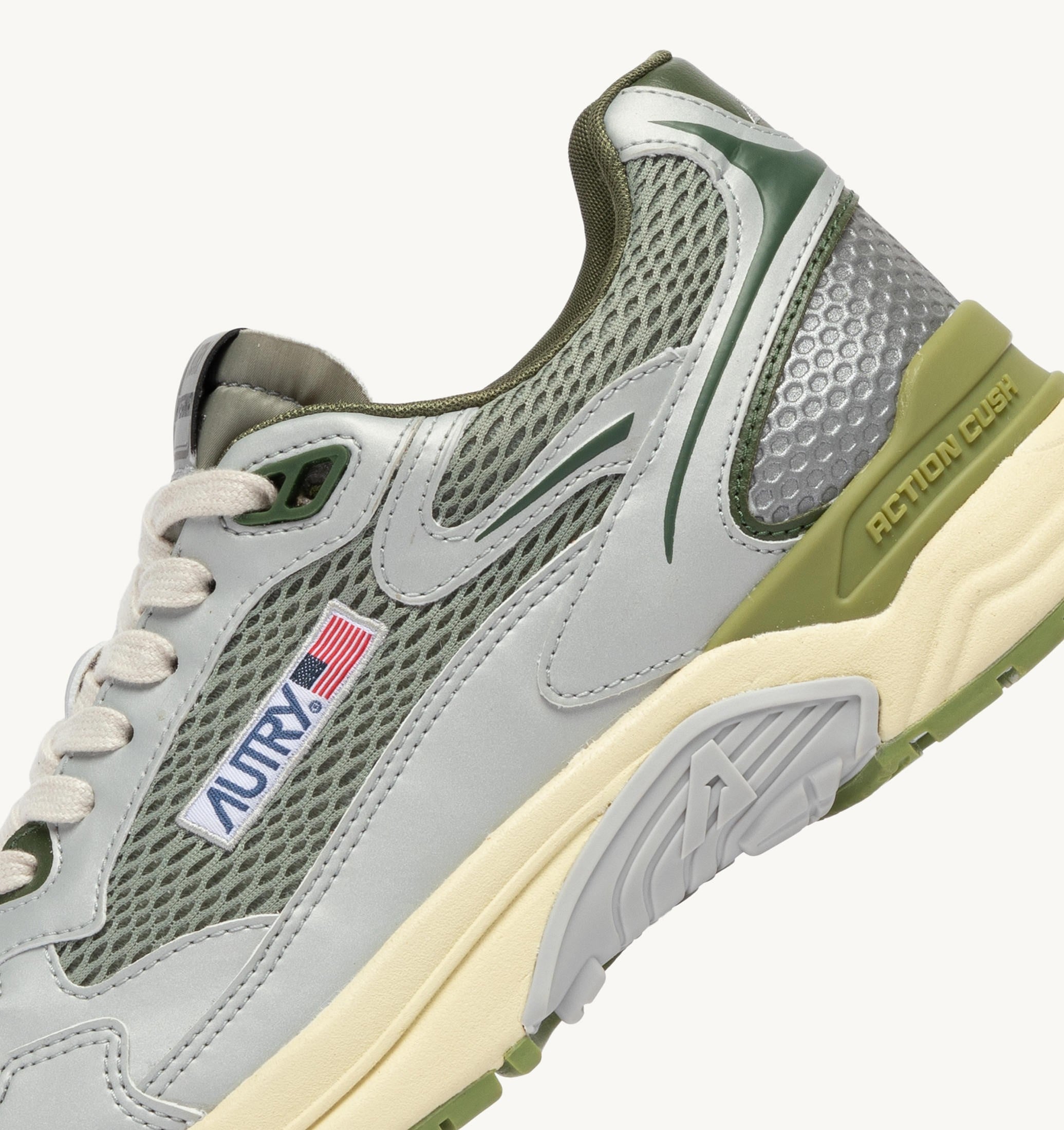 BASKETS HYPERWAY EN CUIR SYNTHÉTIQUE ET MESH ARGENT SEA GRASS ET CYPRESS