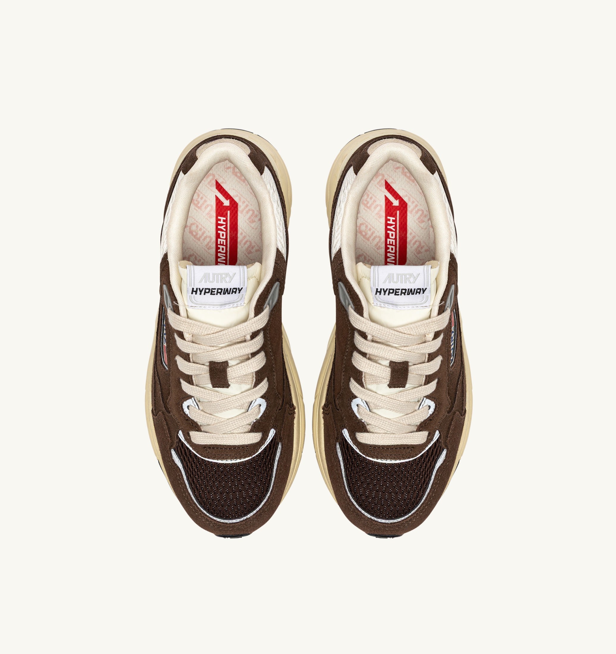 BASKETS HYPERWAY EN DAIM ET MESH MARSHMALLOW ET TERRACOTTA