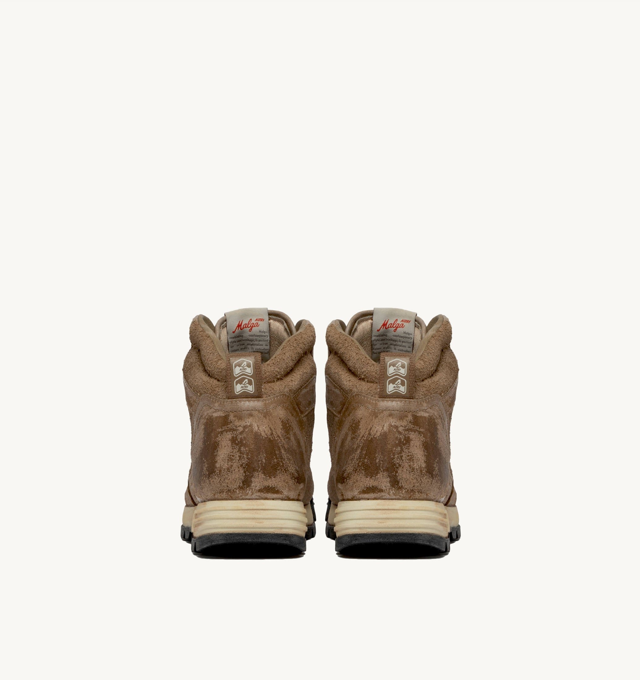 MALGA EN CUIR ET DAIM COLORIS CIGAR