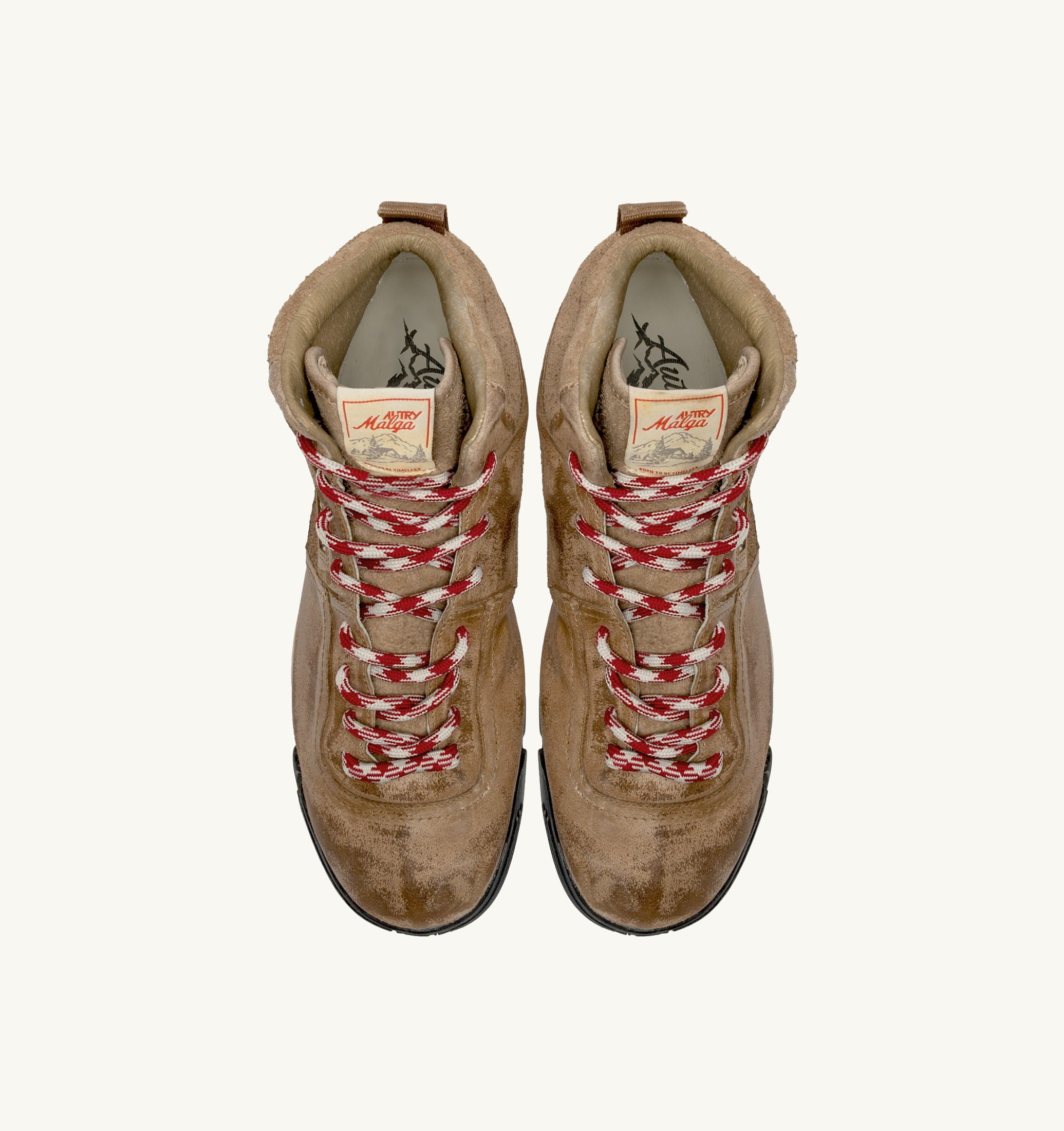 MALGA EN CUIR ET DAIM COLORIS CIGAR