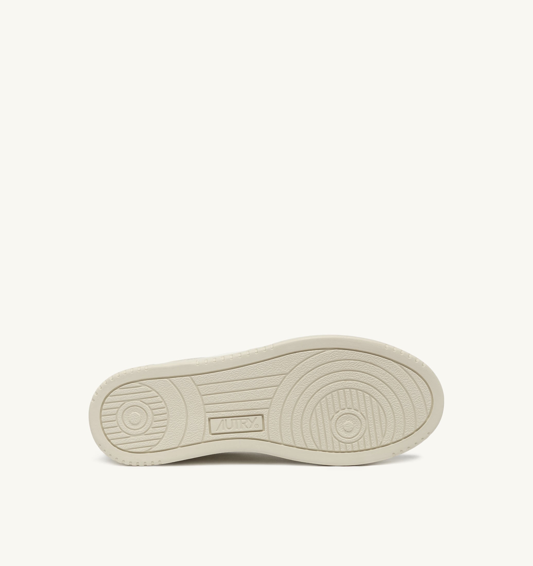 BASKETS MED-WAY EN CUIR COLORIS MARSHMALLOW ET BLANC