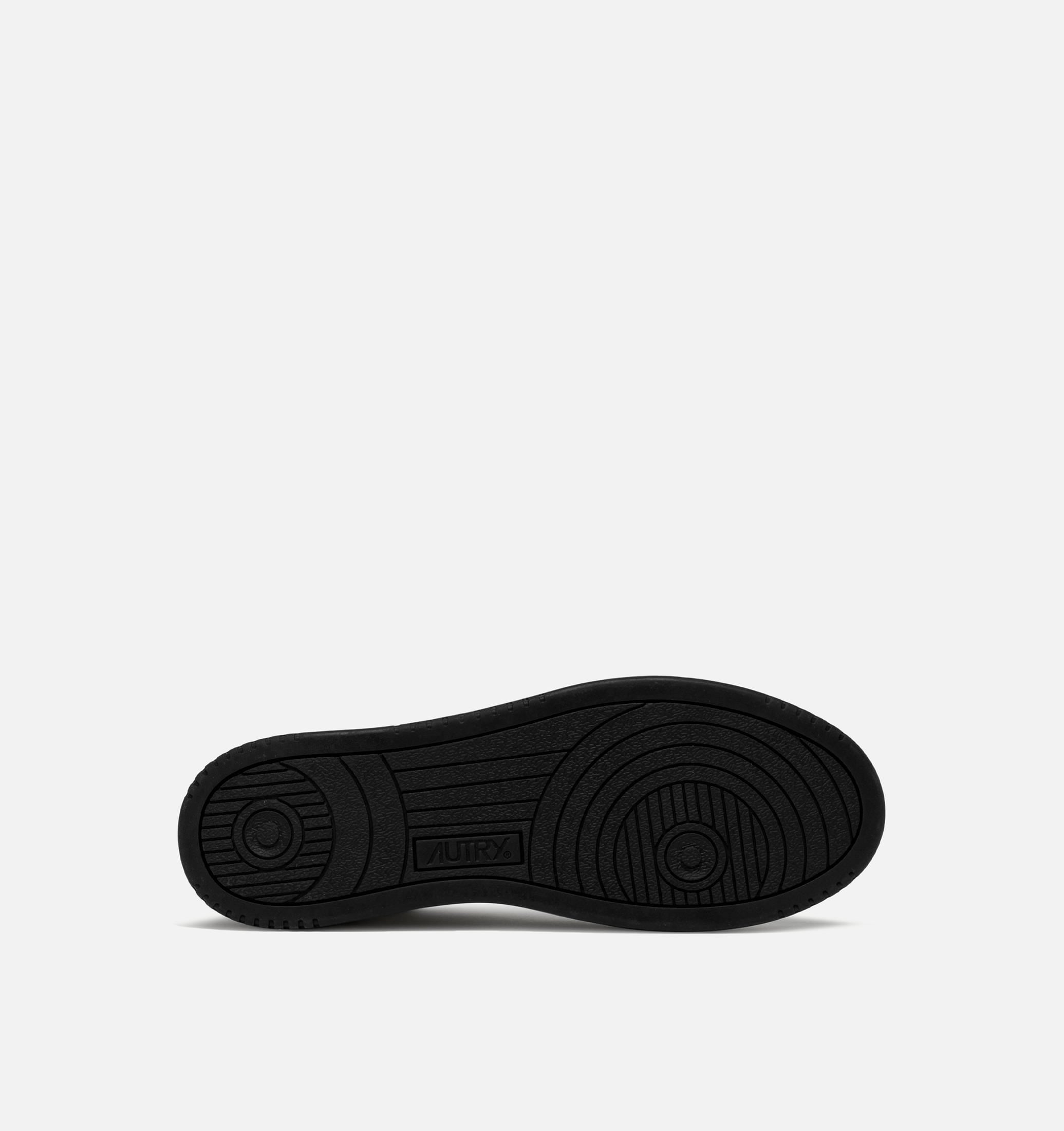 BASKETS MED-WAY EN CUIR COLORIS MARSHMALLOW ET NOIR