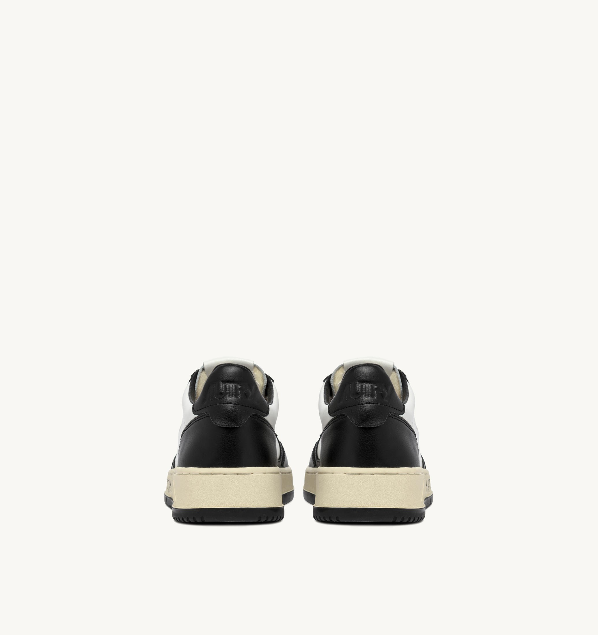BASKETS MEDALIST LOW EN CUIR BLANC ET NOIR AVEC LETTERING