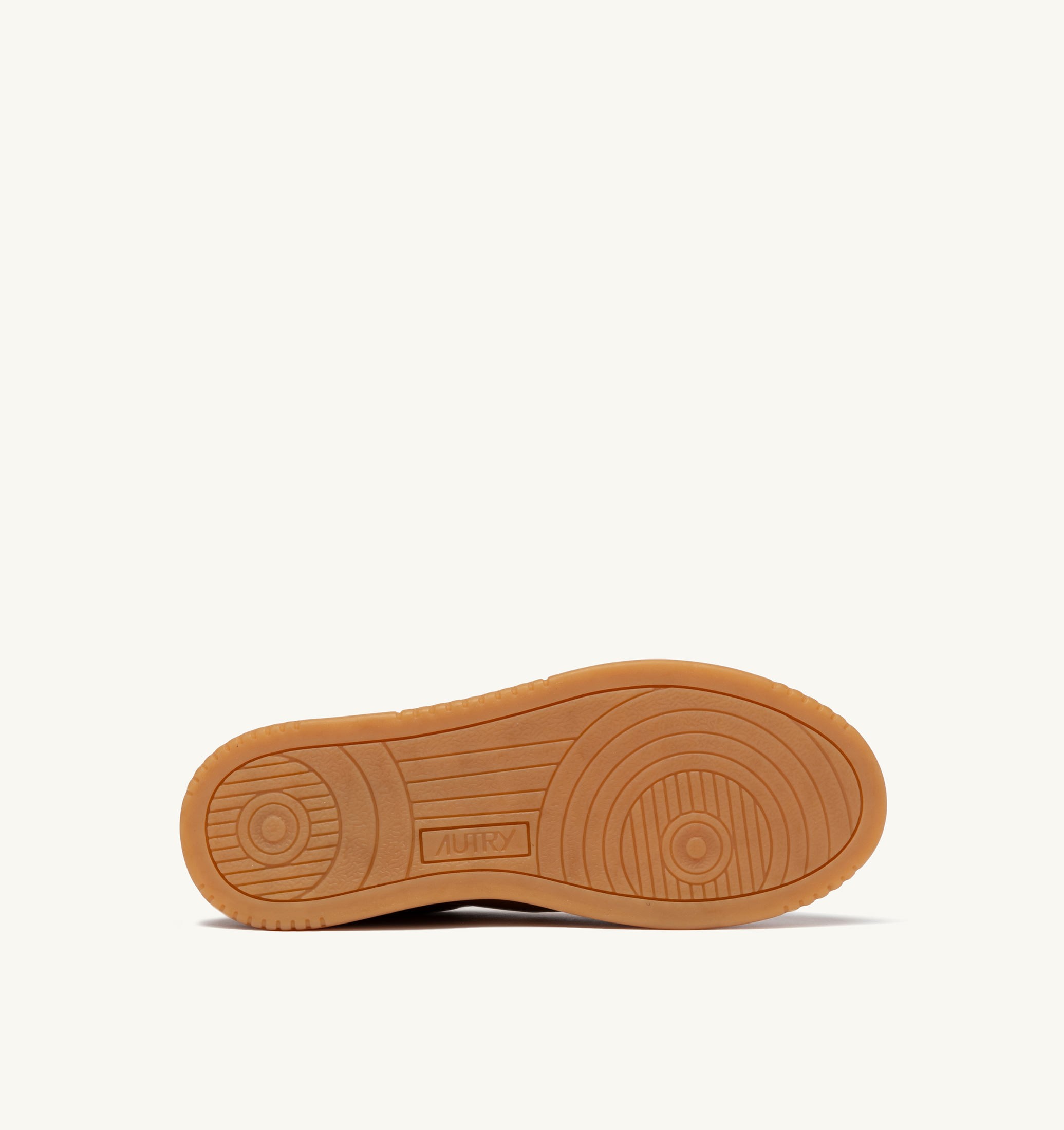 BASKETS MEDALIST LOW EN CUIR COGNAC ET MARSHMALLOW