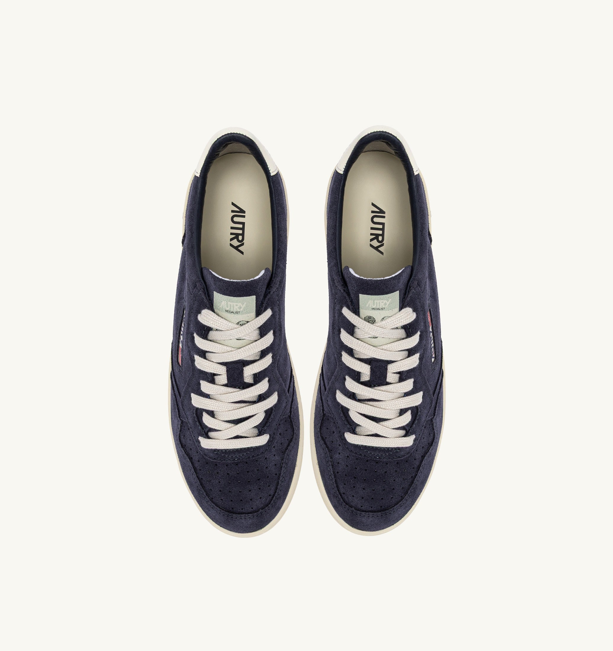BASKETS MEDALIST LOW EN DAIM SPACE ET BLANC