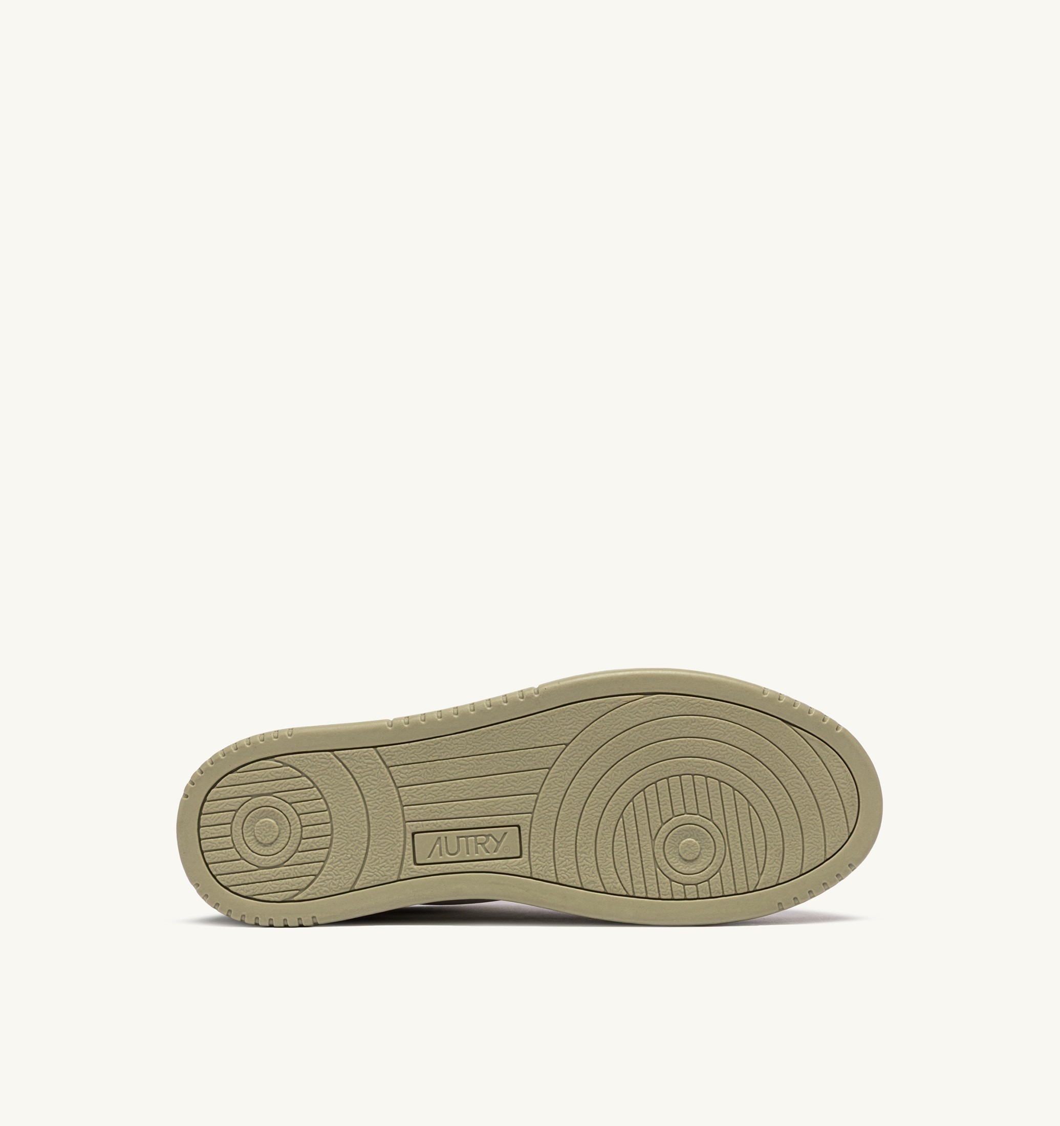 BASKETS MEDALIST LOW TRICOLORE EN DAIM BLANC SAND ET GREY GREEN