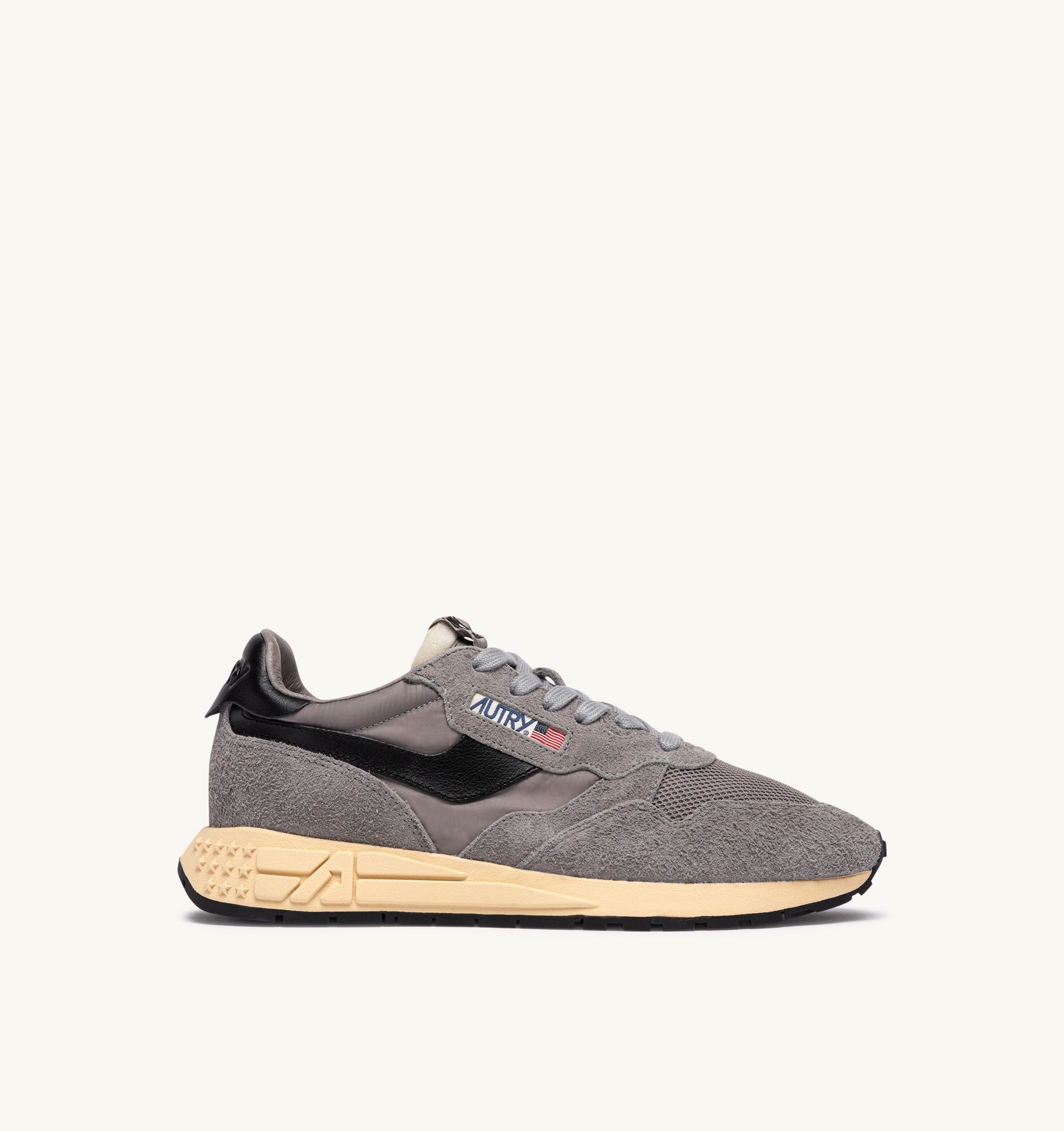 BASKETS REELWIND LOW EN NYLON ET DAIM PLOMB ET NOIR
