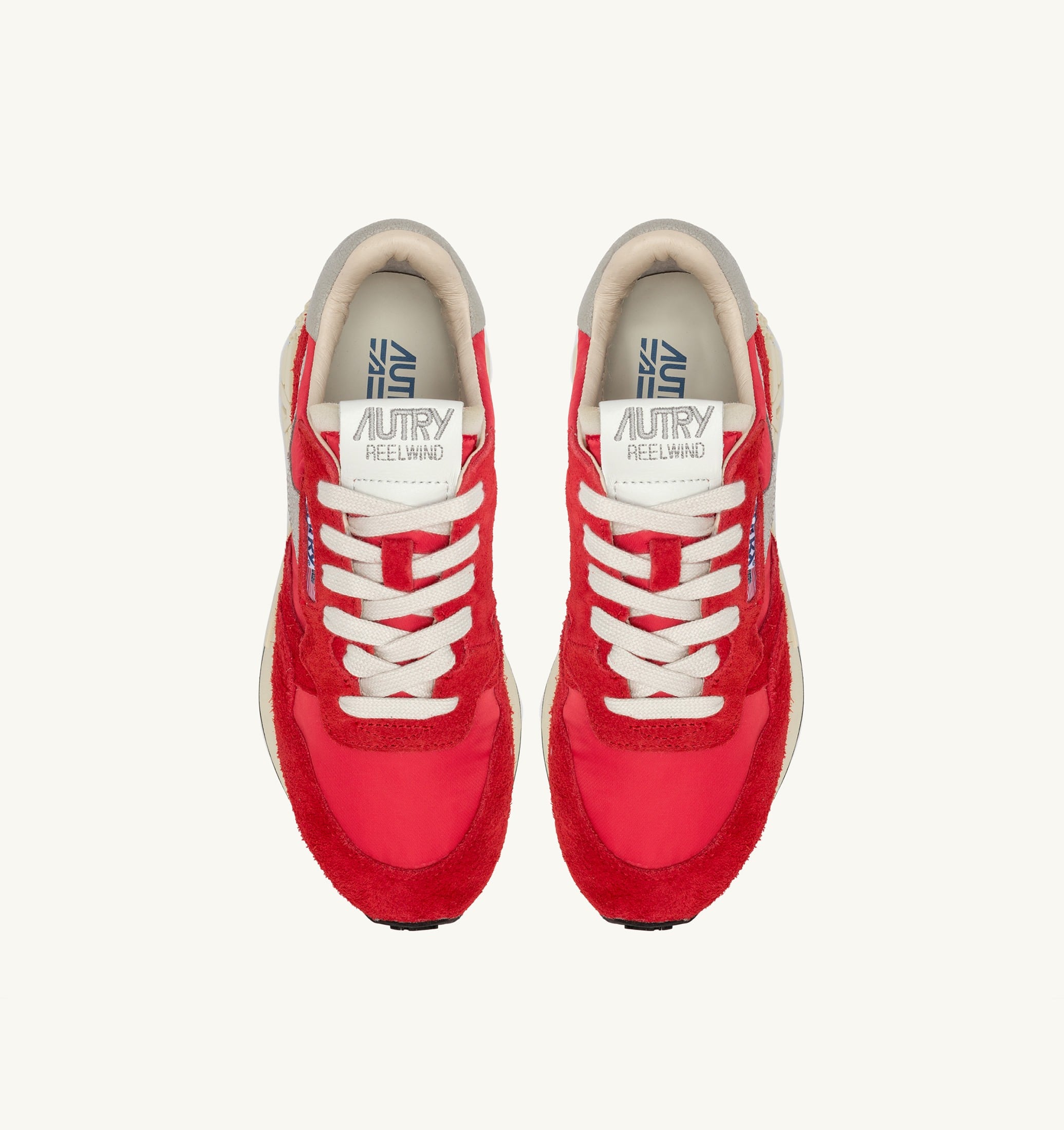 BASKETS REELWIND LOW EN NYLON ET DAIM ROUGE