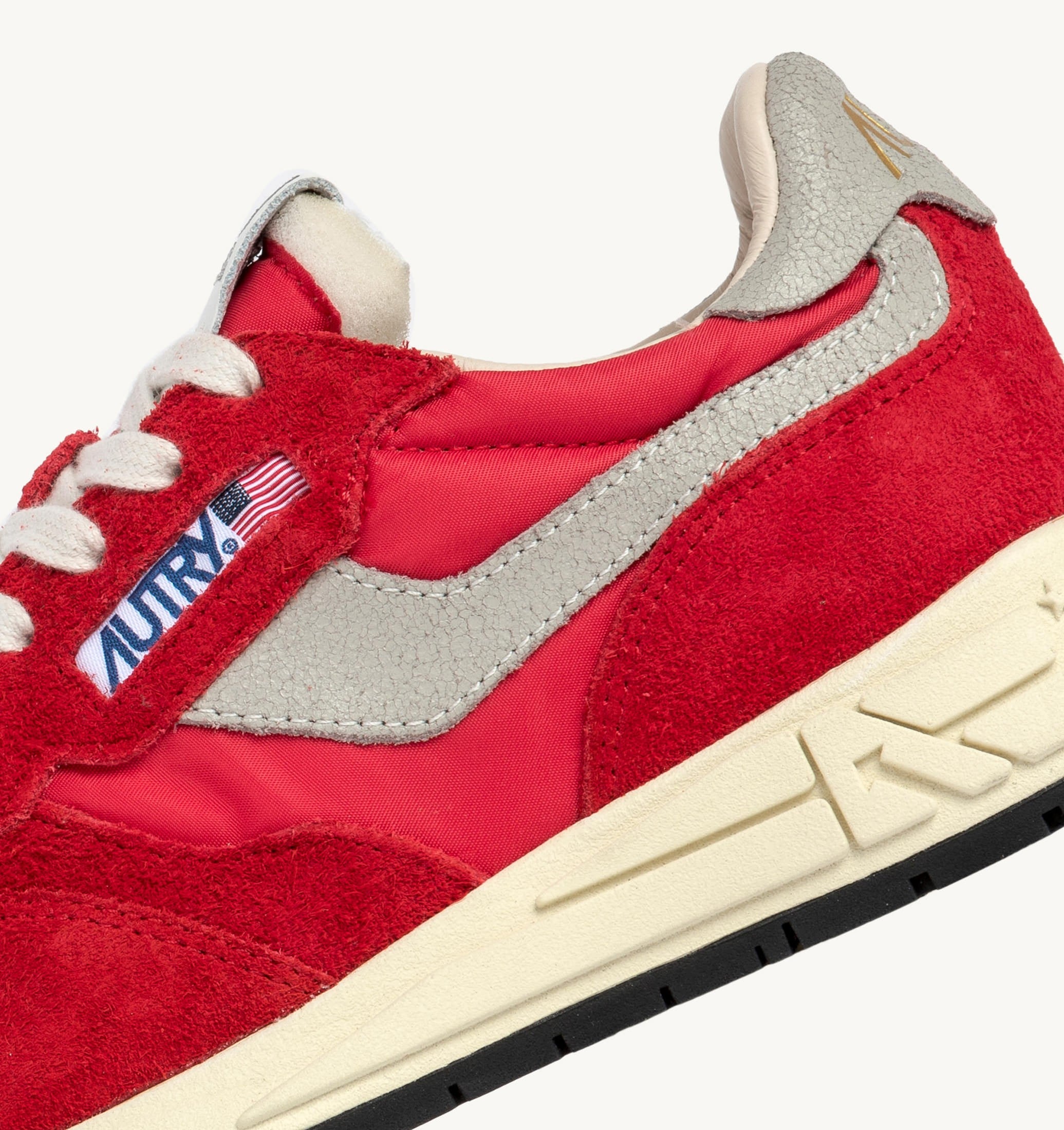 BASKETS REELWIND LOW EN NYLON ET DAIM ROUGE