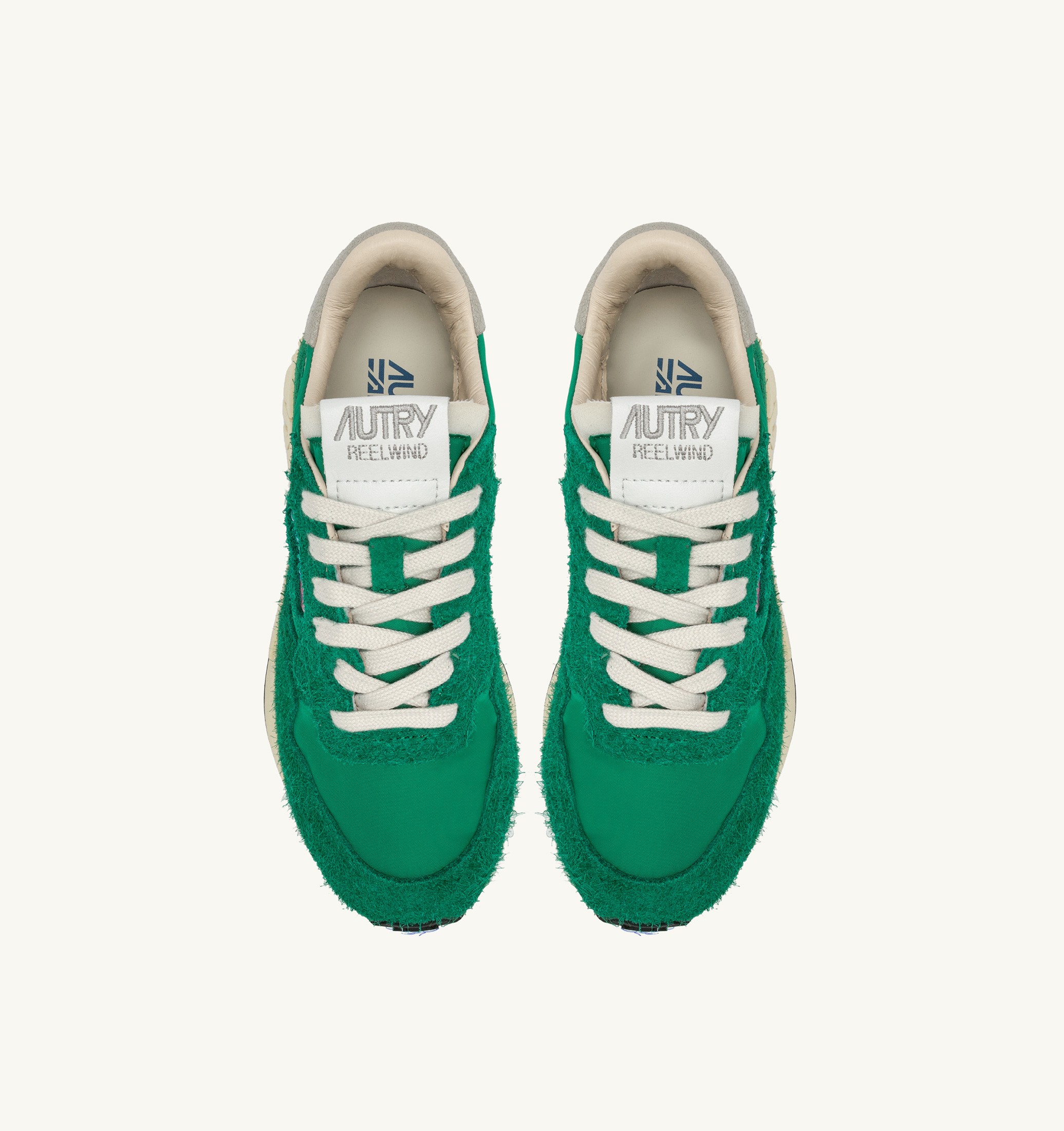BASKETS REELWIND LOW EN NYLON ET DAIM VERT