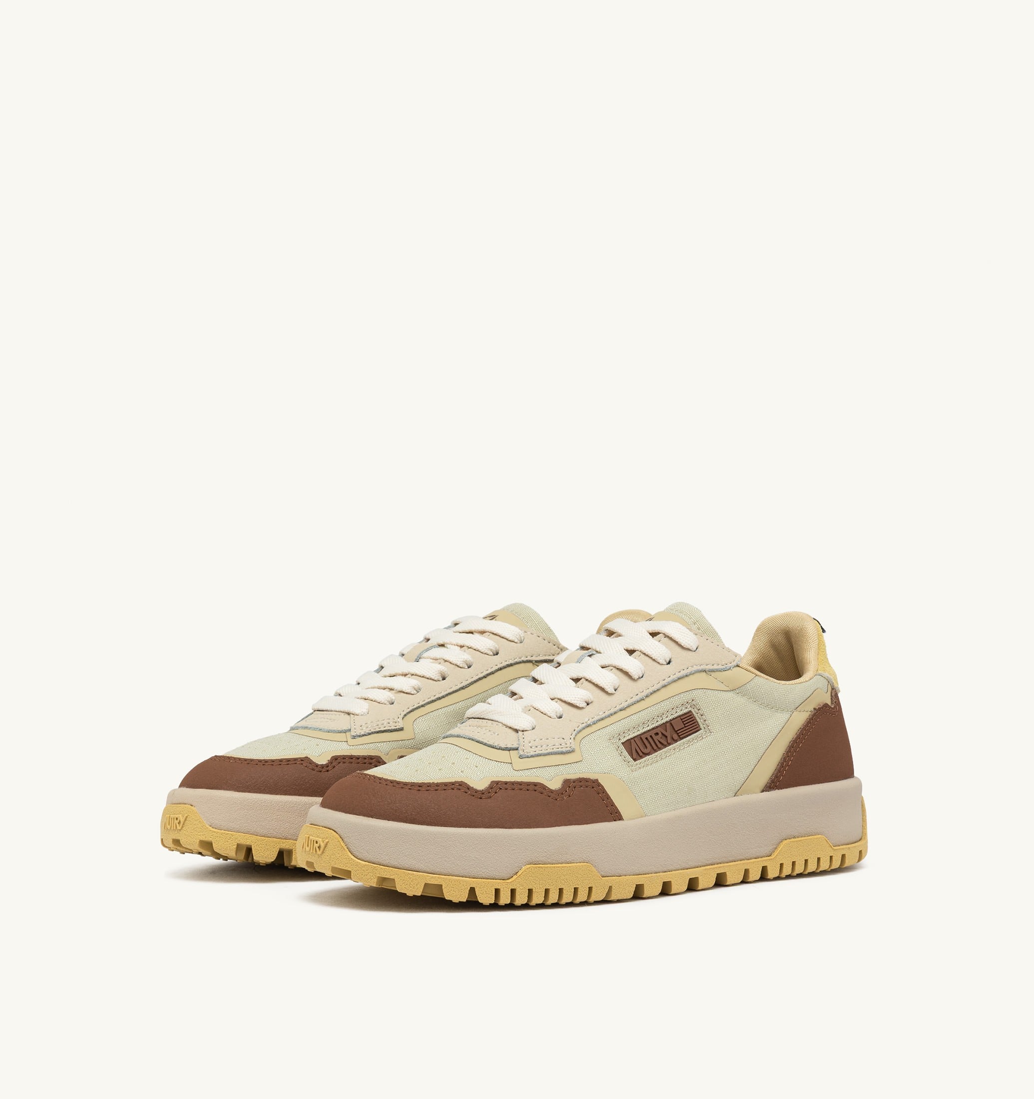 BASKETS WILDPACE LOW EN NYLON RIPSTOP ET CUIR FOG ET THRUSH