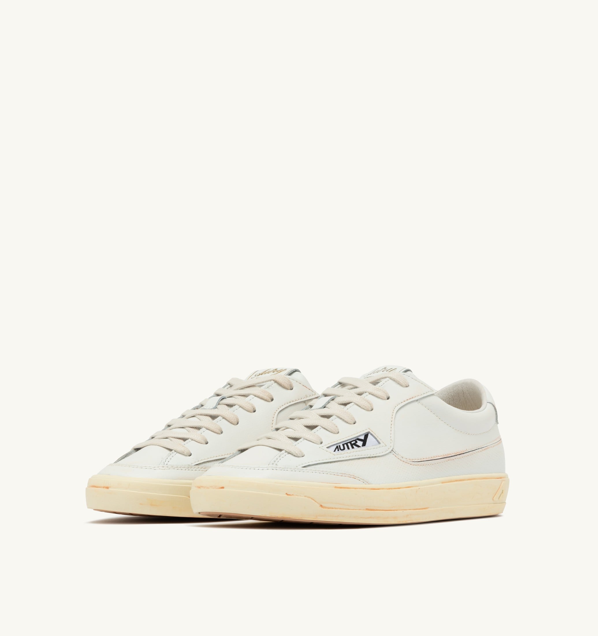 BASKETS WINDSCAPE LOW SUPER VINTAGE EN CUIR BLANC