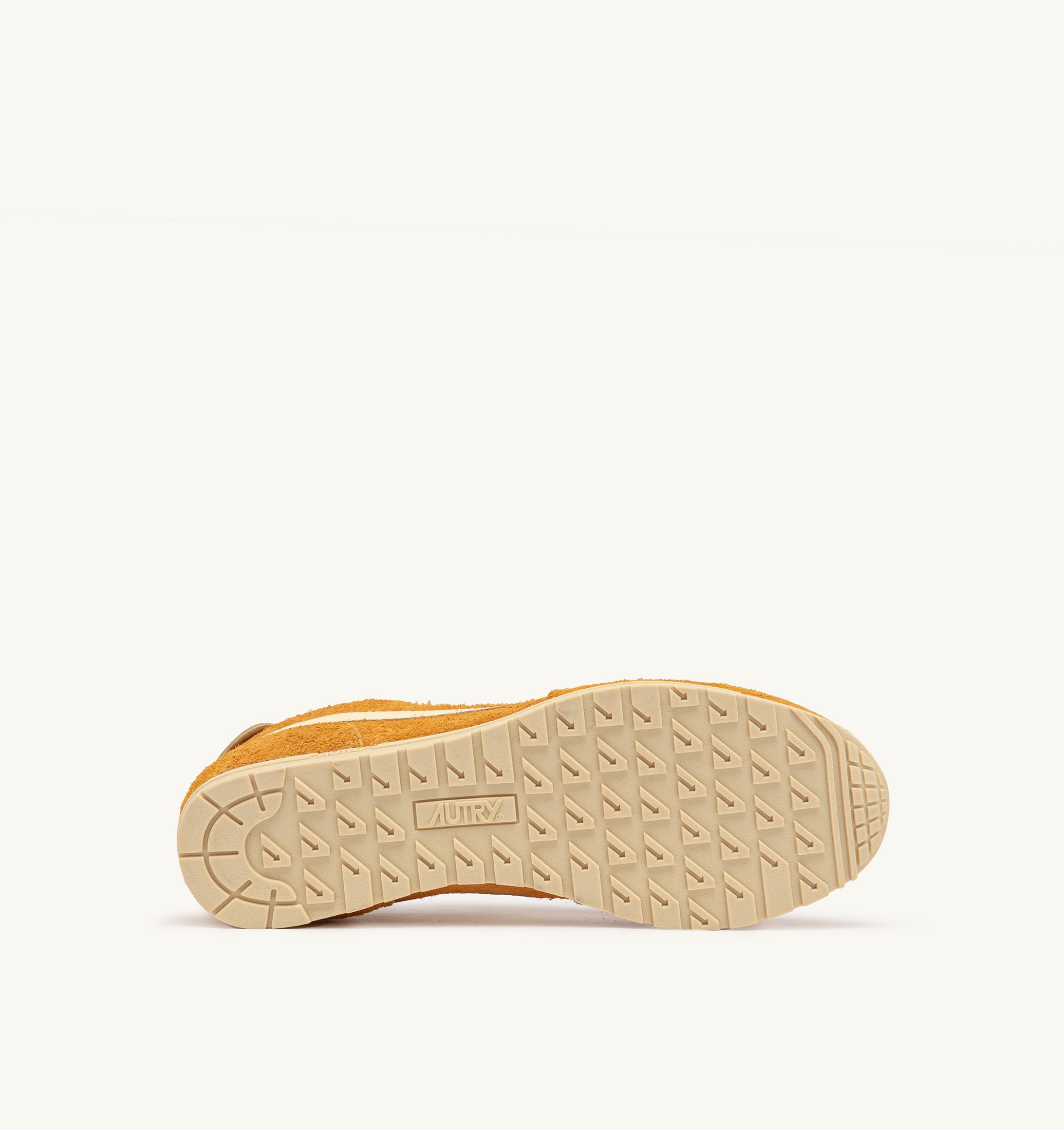 BASKETS WINDSPIN EN DAIM ET CUIR CADMIUM ET RUTABAGA