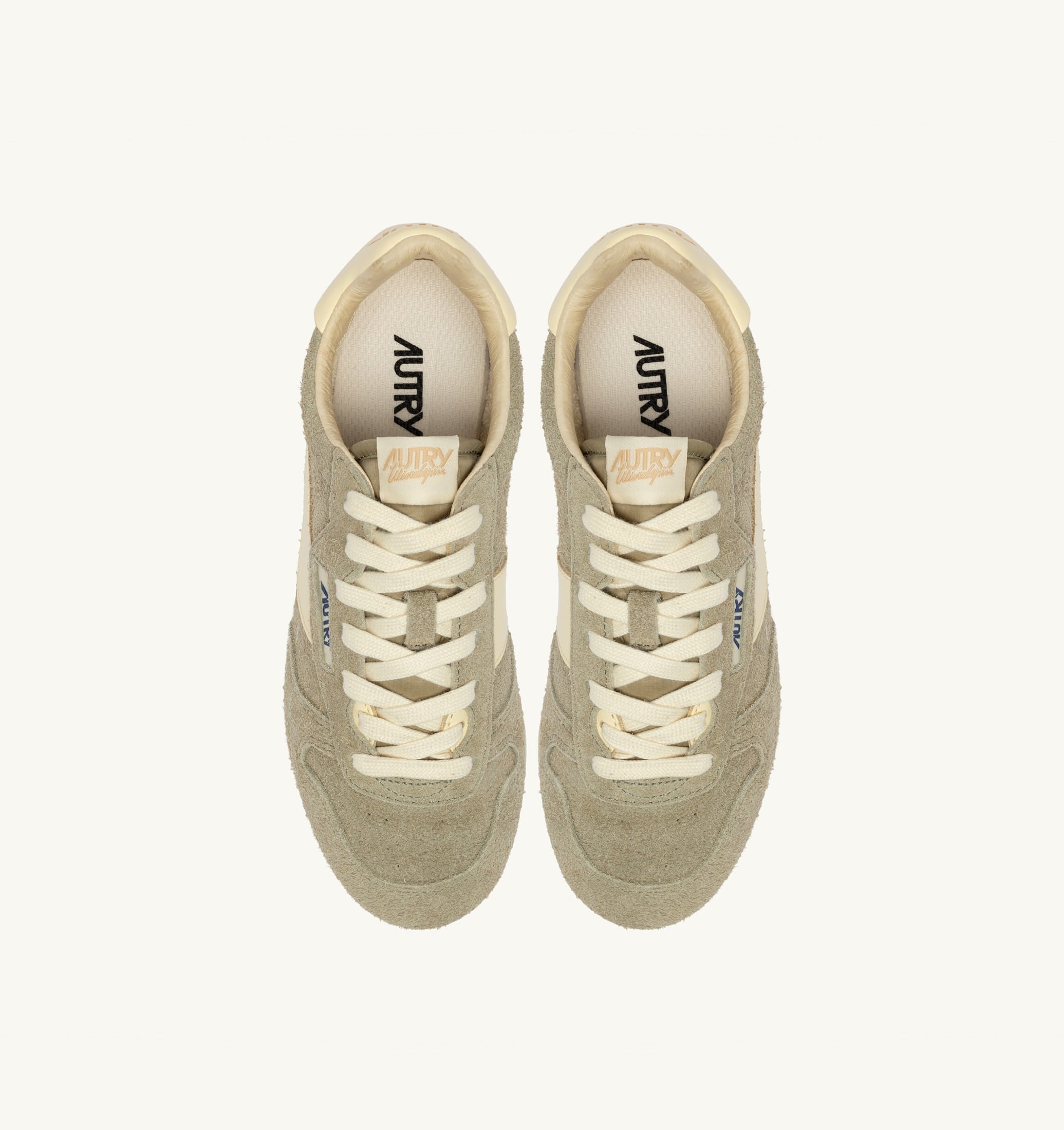 BASKETS WINDSPIN EN DAIM ET CUIR GRAY GREEN ET RUTABAGA